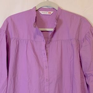 Uniqlo Tomas Maier peasant blouse in lilac
